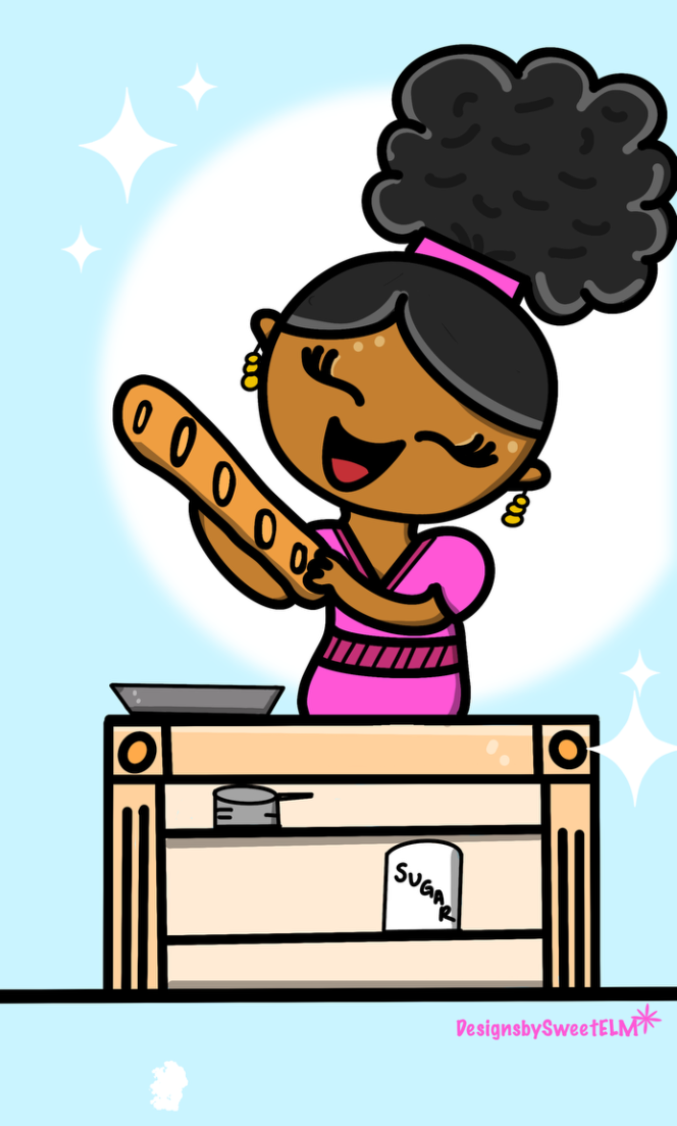 Caramelle kawaii character illustration